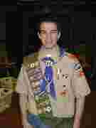 I was very happy the night I recieved my Eagle Scout Award.